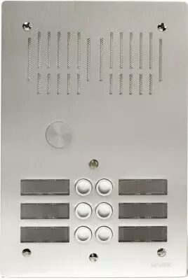 Platine de rue 6 boutons encastr�e - 2 rang�es, hauteur : 270mm (PA6B)
