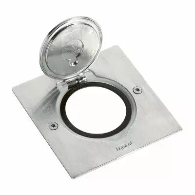 Platine de sol carr�e � �quiper de m�canisme Mosaic 1 poste - inox bross� (089700)