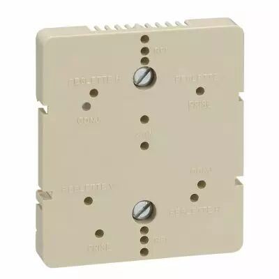 Platine support r�glette 12 plts ou r�partiteur TV 4 sorties - fixation rail DIN