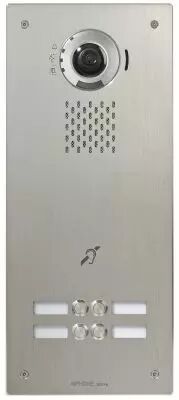 Platine vid�o enc. 4 bp ip/sip, inox, pictos, synth�se vocale, boucle magn�tique (IXDVF4L)