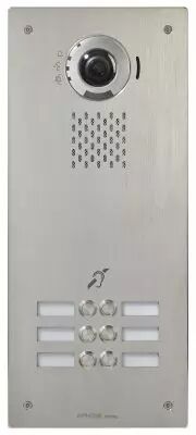 Platine vid�o enc. 6 bp ip/sip, inox, pictos, synth�se vocale, boucle magn�tique (IXDVF6L)