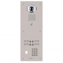 Platine vidéo encastrée 4 BP IP/SIP, accessibilité, boucle magnétique, clavier codé et perçage diamètre 25mm (200972)