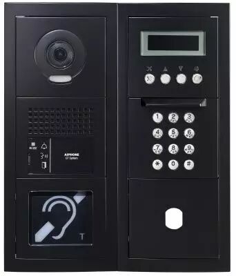 Platine vid�o modulaire, d�filement, finition noir, BM & emplacement Vigik (GTBVHB)