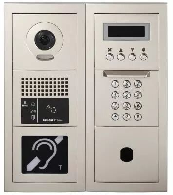 Platine vid�o modulaire � d�filement, boucle magn�tique & emplacement vigik (GTBVH)