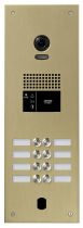 Platine vidéo monobloc gt alu champagne 8 bp d\'appel avec électronique incluse (PA8BVCH)