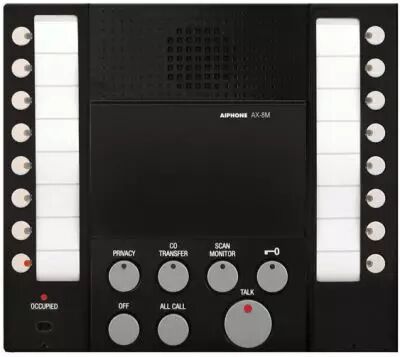 Poste ma�tre audio 2x8 lignes Fa�ade noire (AX8M)