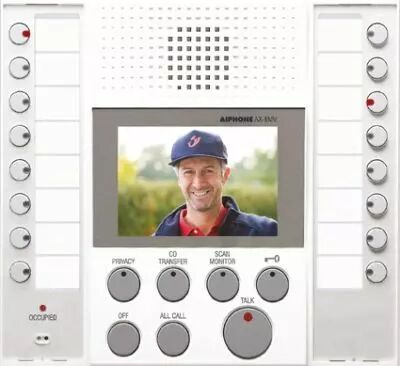 Poste ma�tre vid�o 2x8 lignes Fa�ade blanche (AX8MVW)