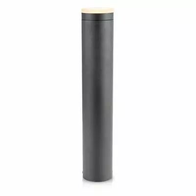 potelet cylindrique led 0,5 metre 10w 3000k gris anthracite ip54 (67776)