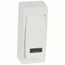 Poussoir &agrave; voyant Appareillage saillie complet version &eacute;troite (086088)