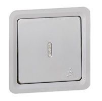 Poussoir inverseur lumineux Prog Soliroc - 6 A - 230 V~ - IK 10 - IP 55