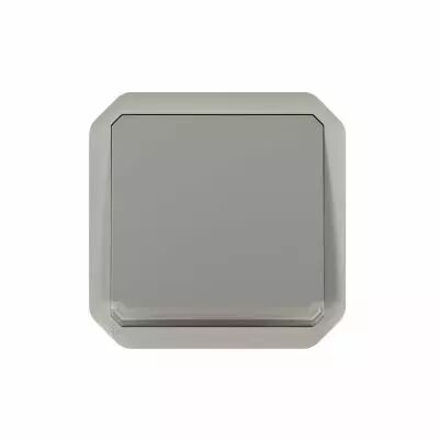 Poussoir NO-NF lumineux Plexo composable gris (069536L)