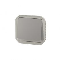 Poussoir NO-NF lumineux Plexo composable gris (069536L)
