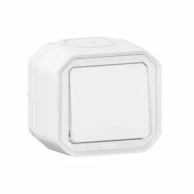 Poussoir NO Plexo complet saillie blanc (069760L)