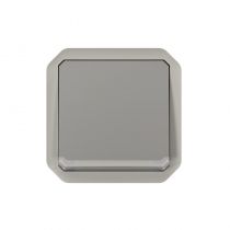 Poussoir NO témoin Plexo composable gris (069533L)