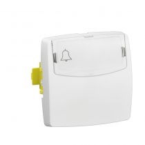 Poussoir porte-étiquette 6A Appareillage Saillie composable avec bornes automatiques - blanc (086109L)
