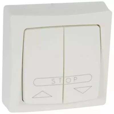 Poussoir pour volets roulants appareillage saillie complet - blanc