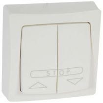 Poussoir pour volets roulants appareillage saillie complet - blanc