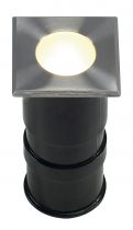 POWER TRAIL-LITE®, encastré de sol extérieur, carré, inox, LED, 1W, 3000K, IP67, collerette inox 316 (228342)