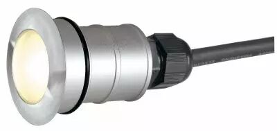 POWER TRAIL-LITE�, encastr� de sol ext�rieur, rond, inox, LED, 1W, 3000K, IP67, collerette inox 316 (228332)