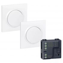 prêt à poser dooxie 2 commandes sans fil sans pile + 1 micromodule - blanc (600699l)