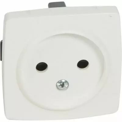 Prise 2P avec �clips de protection appareillage saillie composable - blanc