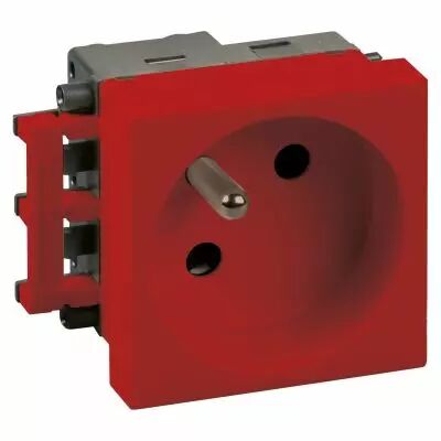 Prise 2P+T  rouge compl�te (61409)
