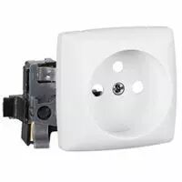 Prise 2P+T �clips appareillage saillie composable - bornes auto - blanc