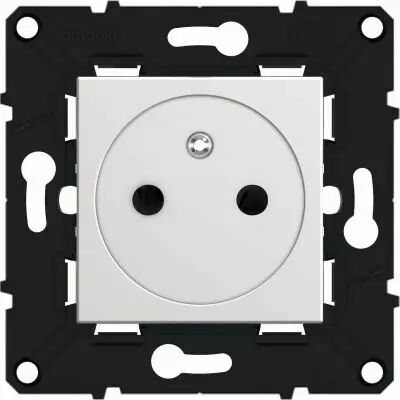 prise 2p+t surface bornes auto - �clips de protection - espace evolution - blanc (64034)