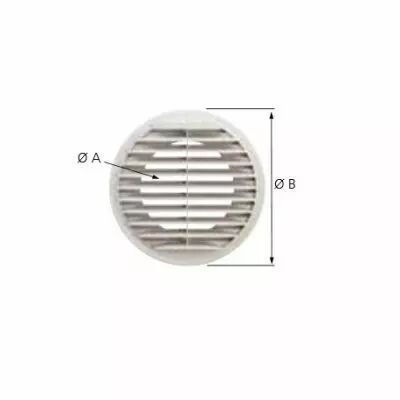 Prise d\'air murale ME PLAST 125 B - Diam�tre A : 125mm - Diam�tre B : 190mm (464041)