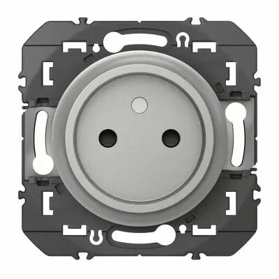 Prise de courant 2P � puits dooxie 16A finition alu (600434)