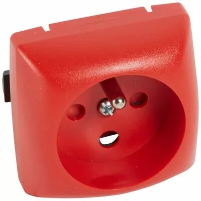 Prise de courant 2P+T � d�trompage Appareillage saillie composable - rouge (086155)
