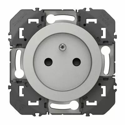 Prise de courant 2P+T � puits dooxie 16A finition alu (600437)
