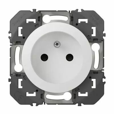 Prise de courant 2P+T � puits dooxie 16A finition blanc (600337)