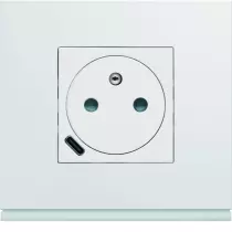 prise de courant affleurante gallery 2p+t avec usb-c pure (wxf114b)