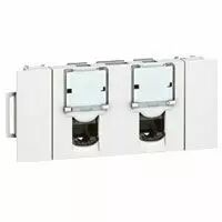 Prise double RJ 45 Prog Mosaic - goulotte clippage direct - Cat.6 FTP 3 mod LCS� (076546)