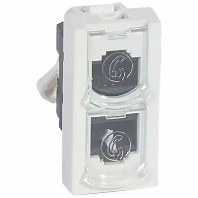 Prise doubleur t�l�phone/t�l�phone RJ 45 - UTP - contacts 45 - 1 mod - LCS� (076535)