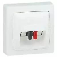 Prise haut-parleur appareillage saillie complet - blanc