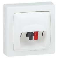 Prise haut-parleur appareillage saillie complet - blanc