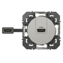 Prise HDMI pré-connectorisée dooxie finition alu (600485)