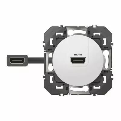 Prise HDMI pr�-connectoris�e dooxie finition blanc (600385)