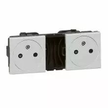 Prise Prog Mosaic pr�c�bl�e 2x2P+T - alu (079344)