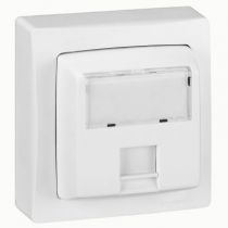 Prise RJ45 Cat.5e FTP 9 contacts appareillage saillie complet - blanc (086061)