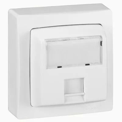 Prise RJ45 cat�gorie 6 FTP Appareillage saillie complet - blanc (086047)