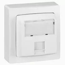 Prise RJ45 cat&eacute;gorie5e FTP Appareillage saillie complet - blanc (086061)