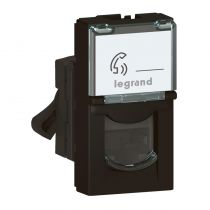 Prise RJ45 catégorie6 FTP Mosaic 1 module - noir mat (079162L)