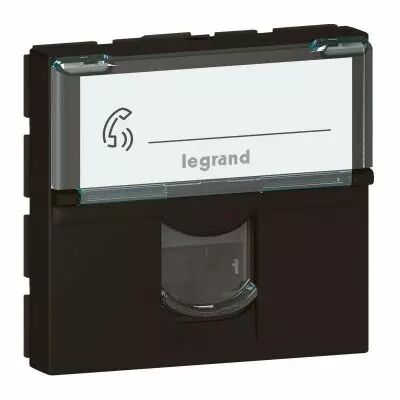 Prise RJ45 cat�gorie6 FTP Mosaic 2 modules - noir mat (079165L)