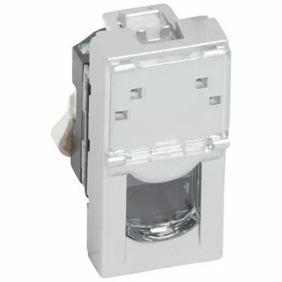 Prise RJ45 Prog Mosaic - Cat. 5e - FTP - 1 mod - alu - LCS� (079452)
