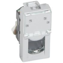 Prise RJ45 Prog Mosaic - Cat. 5e - FTP - 1 mod - alu - LCS² (079452)