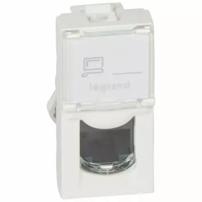 Prise RJ45 Prog Mosaic - Cat. 5e - UTP - 1 mod - blanc - LCS� (076551)