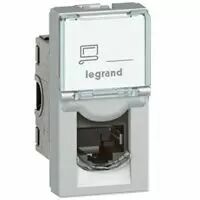 Prise RJ45 Prog Mosaic - Cat. 6 - FTP - 1 mod - alu - LCS� (079462)